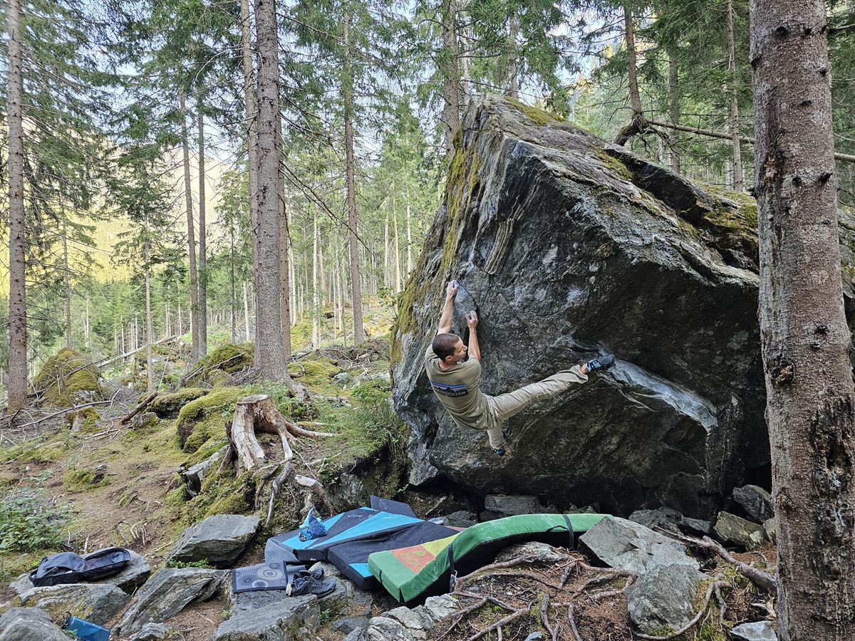 Bouldering v Pitztali - Mandlers Boden