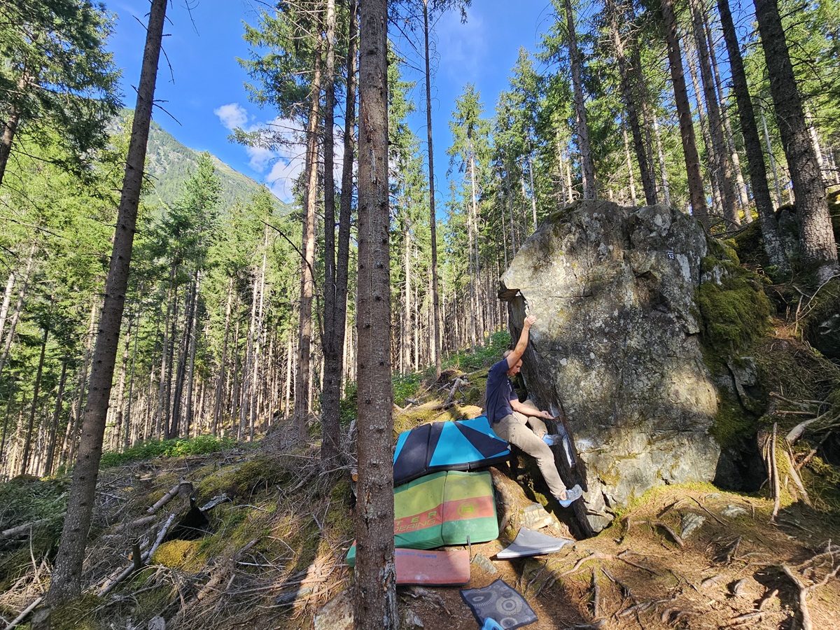 Bouldering v Pitztali - Mandlers Boden